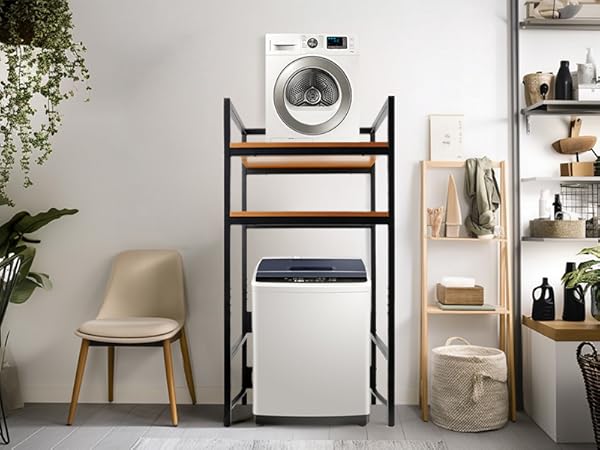 乾燥機ラック ランドリーラック洗濯収納155×76× 53 （分解型ブラック） 乾燥機ラック ランドリーラック洗濯収納155×76× 53 （分解型