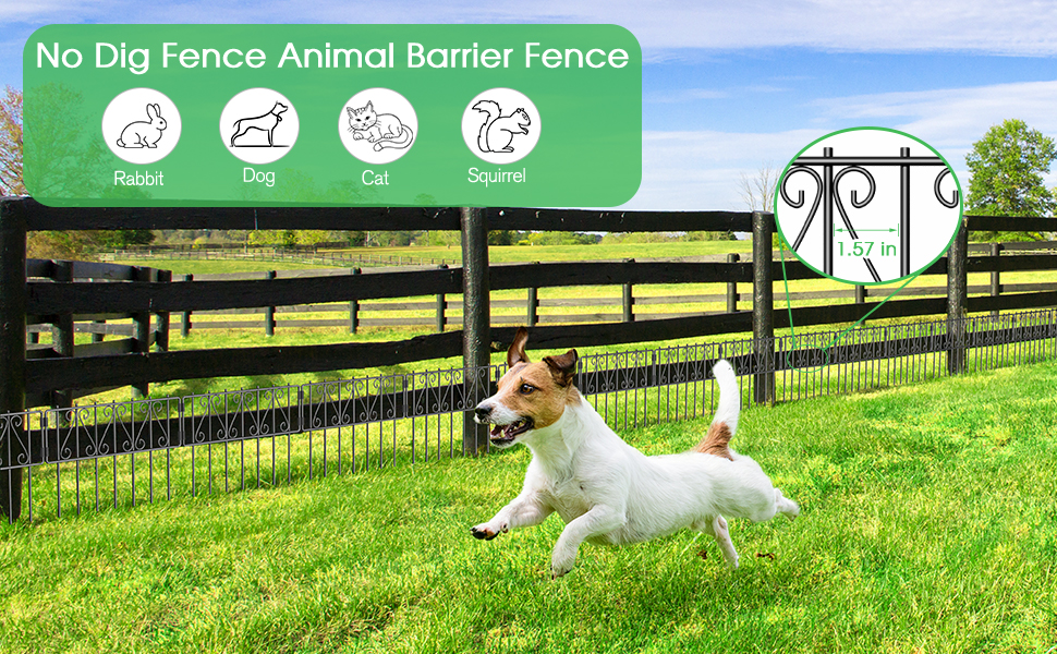 NANANARDOSO 25 Pack Animal Barrier Fence, 17 Inch(H) X