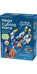 mega cyborg hand, engineering, stem, robotics, science, learning, toy, educational