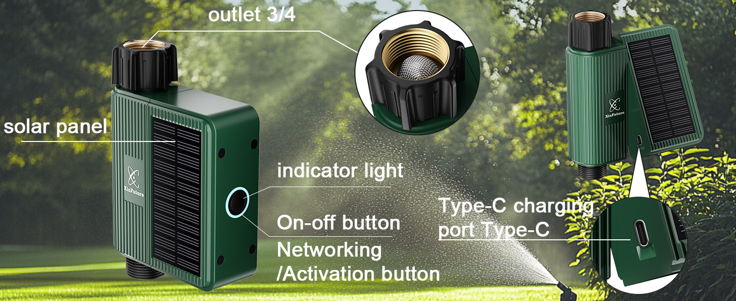 Smart WiFi Solar Sprinkler Timer