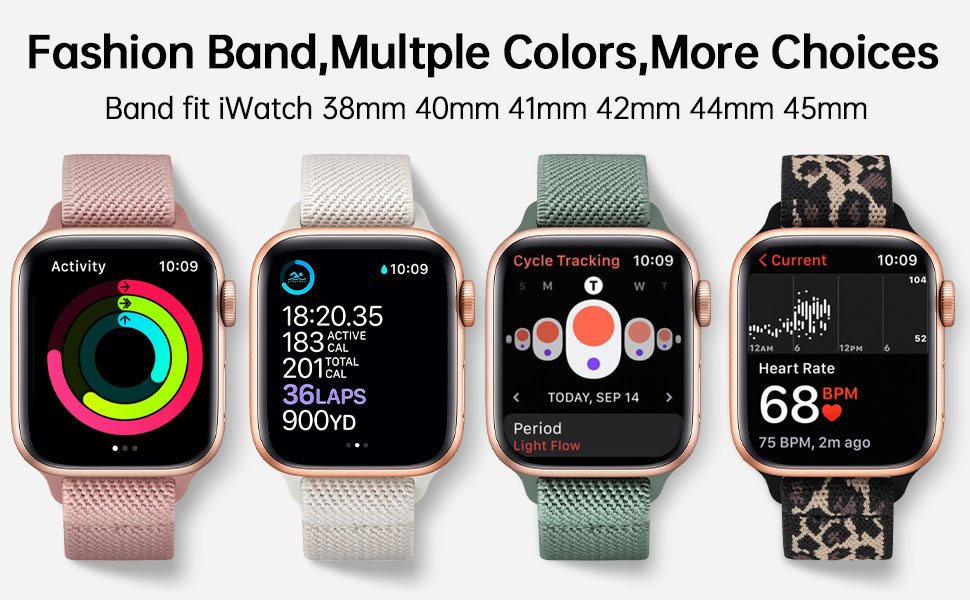 WANLISS 5 Pack Stretchy Solo Loop Slim Bands Compatible