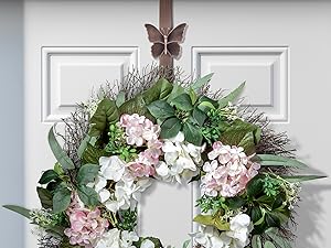 bronze butterfly adjustable metal wreath hanger hook by Haute Decor