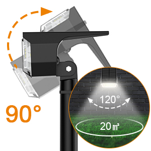Adjustable Lighting Angle & Wide Illumination Area