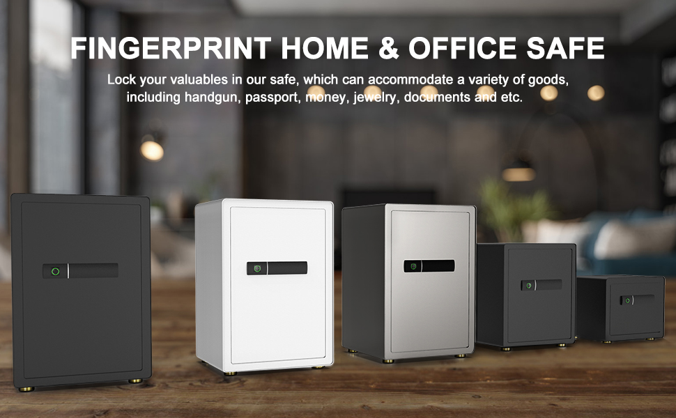 Fingerprint Safe 3.4 Cubic Feet AutoOpen Biometric Safe with Silent