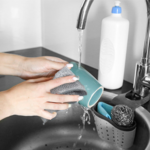 Multipurpose Wire Rags Wet Dry Stainless Steel Scrubber Non-Scratch Wire Dishcloth for Washing Dishe