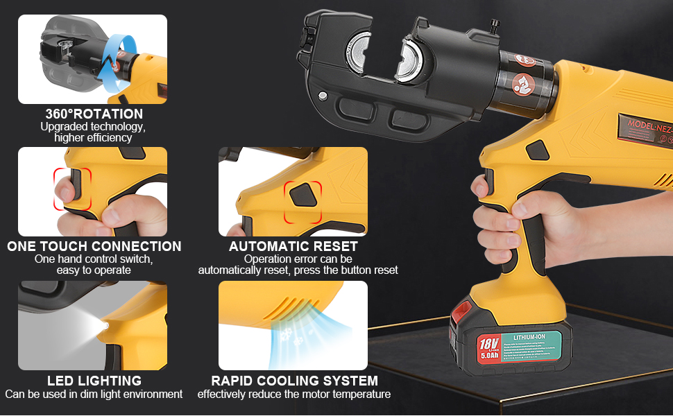 Rapid Crimping: Achieve fast results, completing each crimp in mere seconds