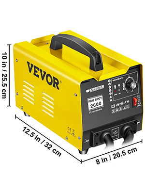 VEVOR 2600W Tire Clou Carrosserie, 3500A Soudeuse Par Points, Outil De Tire Clou 20 outil de débosselage