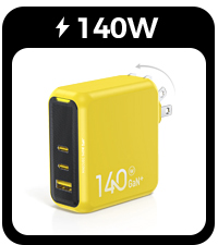 Amazon | AOHI 140W 充電器 Type-C 3ポート 【Gan+搭載(超小型