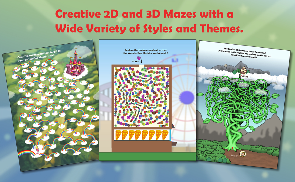 mazes for kids, colorful, Benedikt Beron, activity book