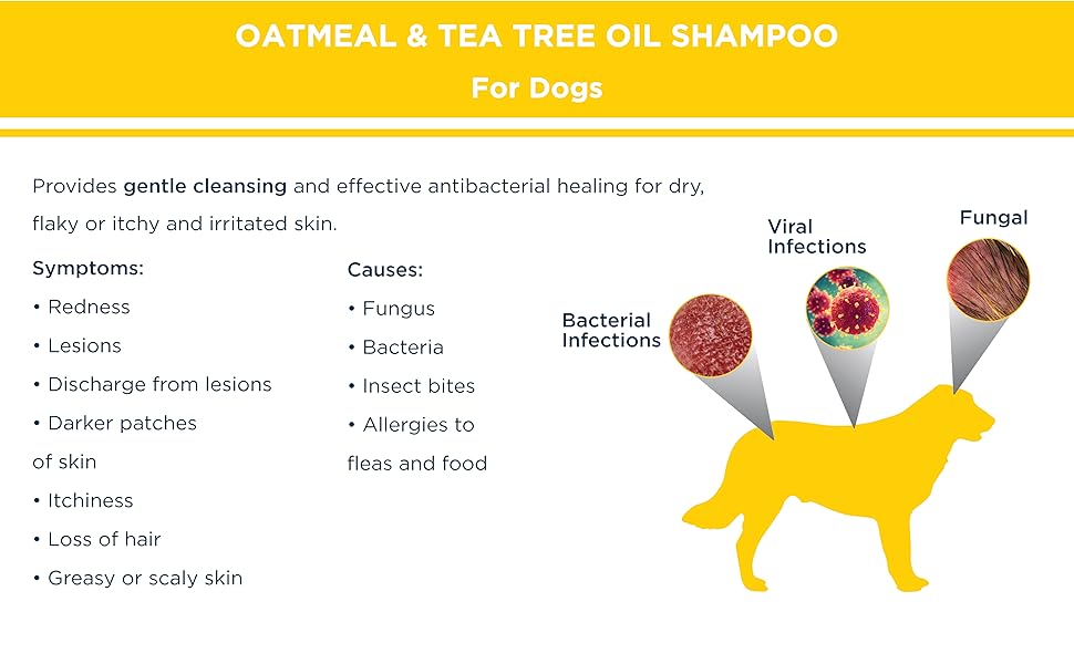 Veterinary Formula Clinical Care Dog Shampoo with Oatmeal and Tea Tree Oil, 16 oz FastActing