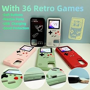 gameboy phone case with 36 Retro games