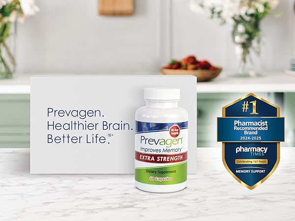 Prevagen Healthier Brain Better Life* number 1 recommended memory support supplement by pharmacists 
