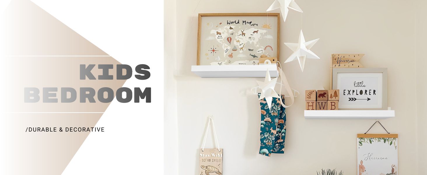 COMAX Kids Floating Book Shelves for Wall Nursery, Hanging