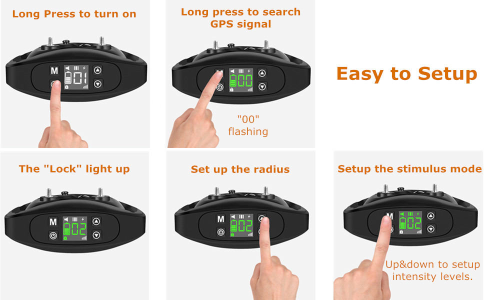 BHCEY GPS Wireless Dog Fence, Electric Dog Boundary