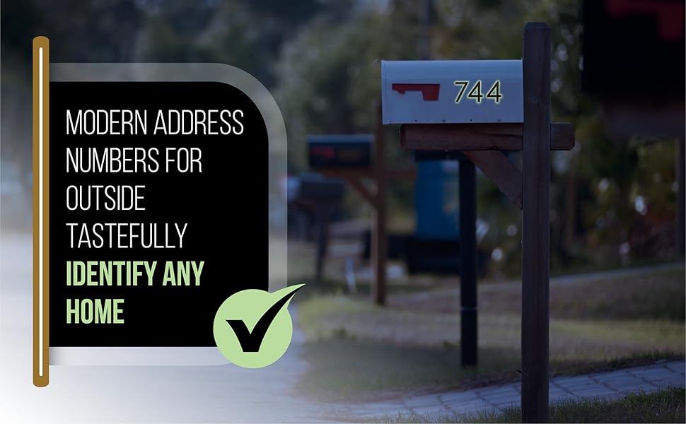 Bright Light House Numbers for Indoor and Outdoor, 5” Glow