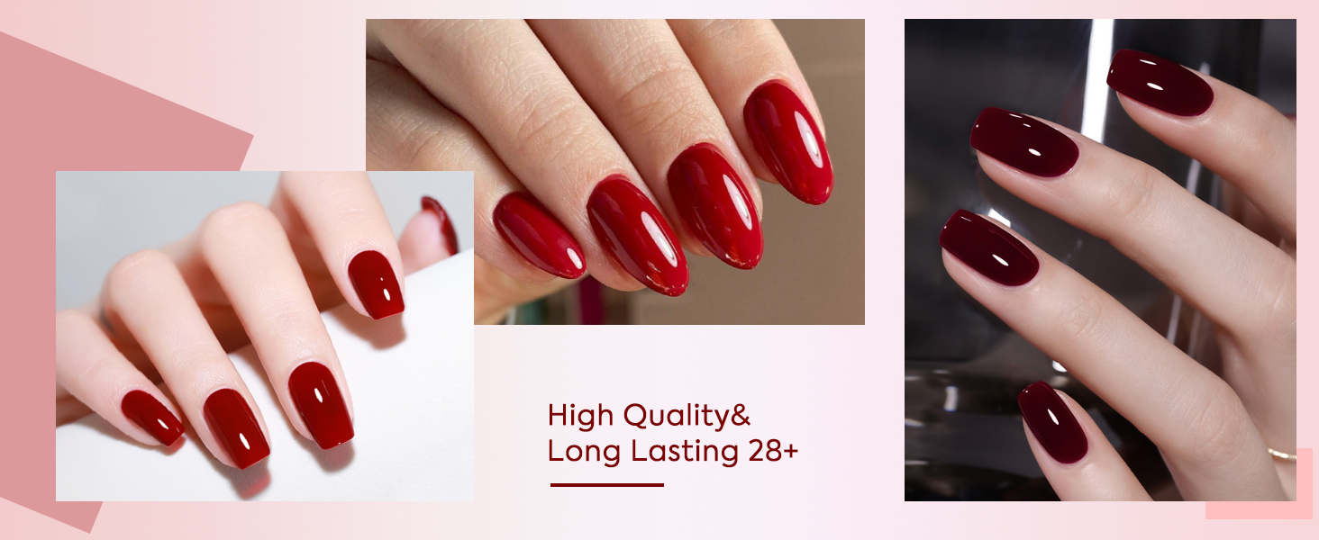 dark red gel nail polish