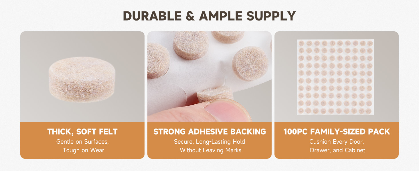 felt pads for cabinet doors