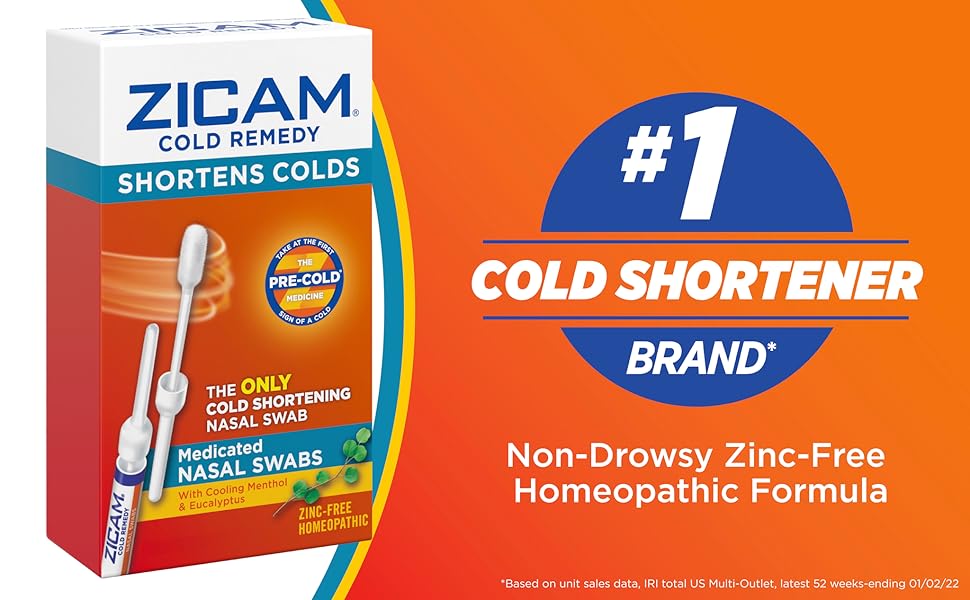Zicam Cold Remedy Nasal Swabs with Cooling Menthol