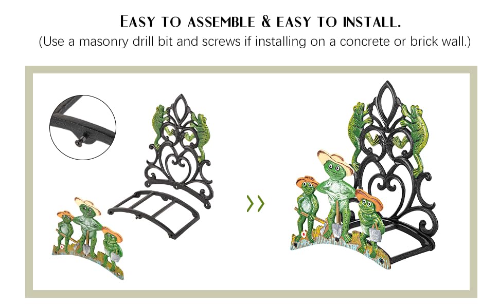 Sungmor Heavy Duty Cast Iron Hose Holder - Garden & Yard Decorative Butterfly Wall Mounted Hose Butler - Water Pipe Holds,Rack,Hanger,Antique Wall