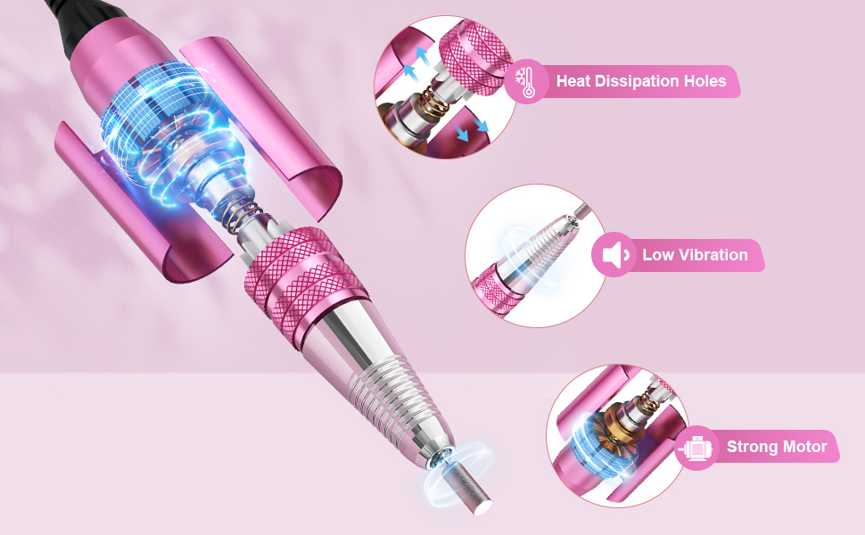 Hoinvo Electric Nail Drill Machine Rechargeable Nail Drill