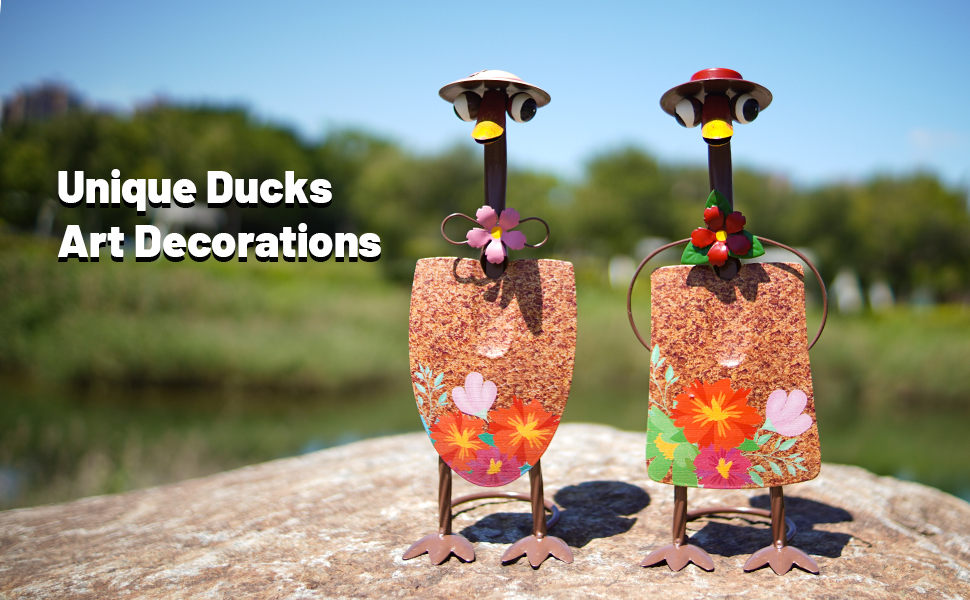 duck garden ornaments outdoor