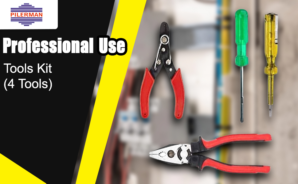 PILERMAN Hand Tool Kits (Plier, Wirecutter, Line Tester, Screwdriver