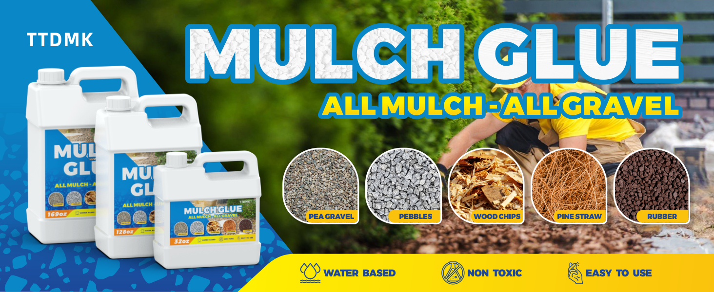 All Purpose Concentrate Rock Glue, Mulch Stone Glue, Pea