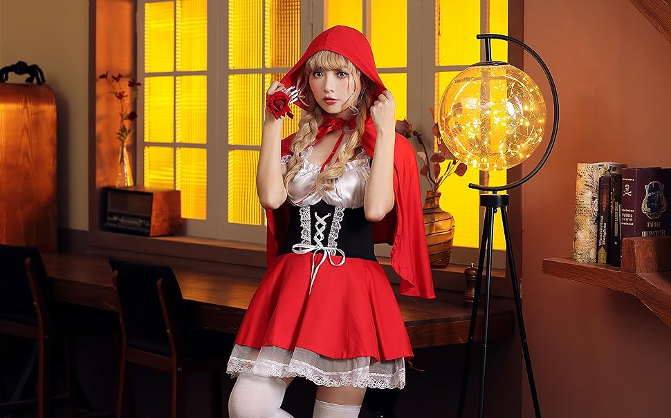 1/6 女性用春物コスチュームC (Red)POP-X38C コスプレ ハロウィン 赤ずきん レディアニマル 赤ずきん×狼