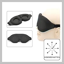 Schlafmaske 3d Augenmaske Schlafmaske für Seitenschläfer Schlafmaske Herren Schlafmaske Frauen 