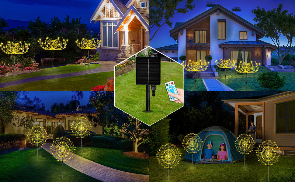 solar firework lights