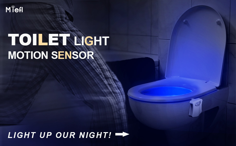 MIEFL Toilet Light Motion Sensor Activated 16 Colors Changing, 3 Pack