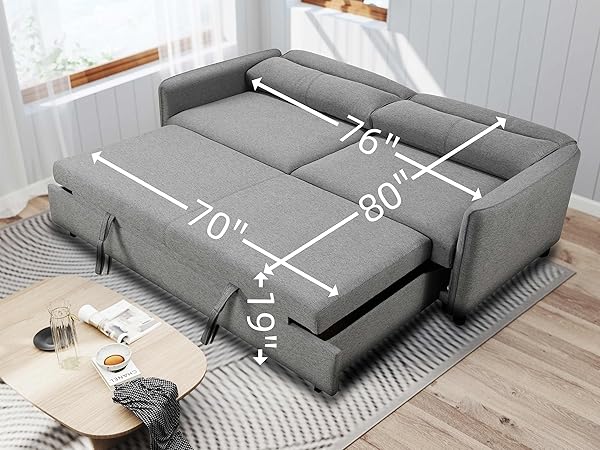 Amazon.com: THSUPER 87-Inch King Size Convertible Sleeper