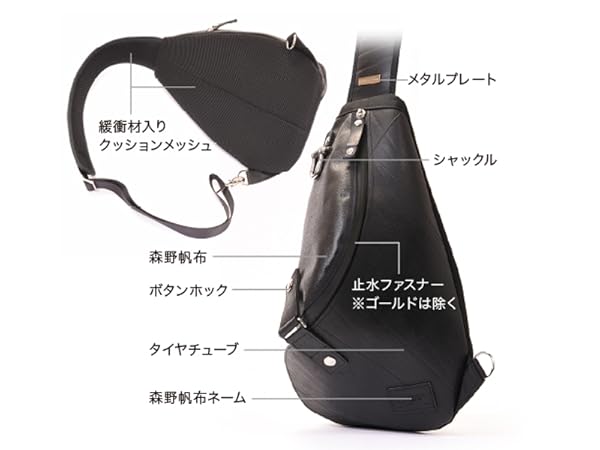 Amazon.co.jp: 森野帆布 x SEAL 防水 ワンショルダーバッグ