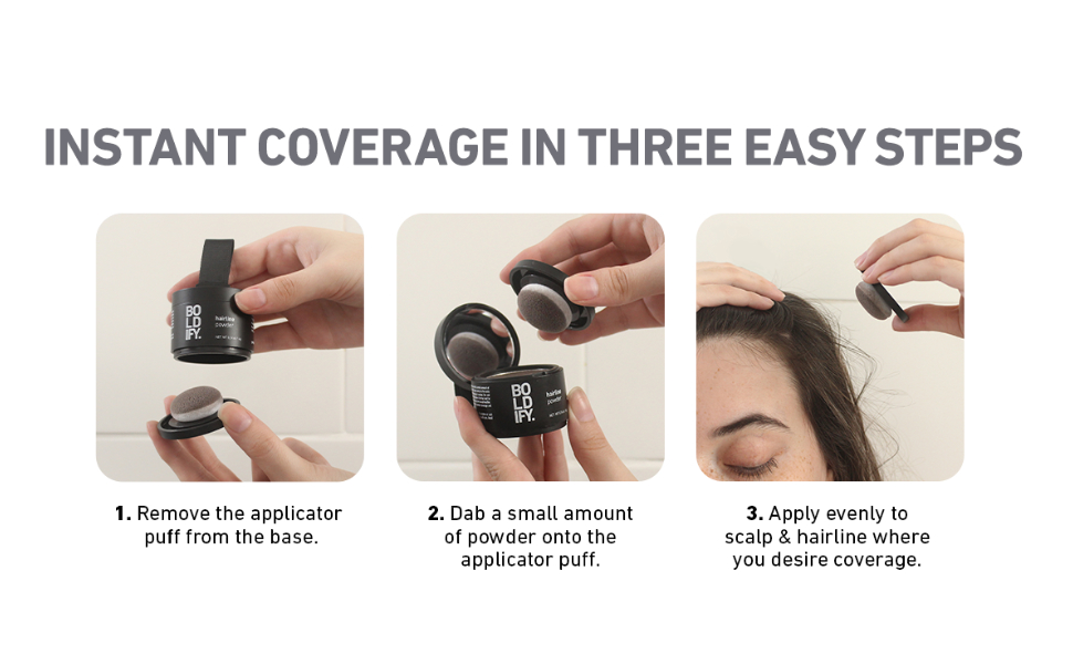 BOLDIFY Hairline Powder Instantly Conceals Hair Loss Root Touch Up Hair Powder Hair Toppers