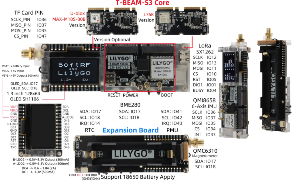 LILYGO T-BeamSUPREME Meshtastic ESP32-S3 TTGO Development Board LoRa ...