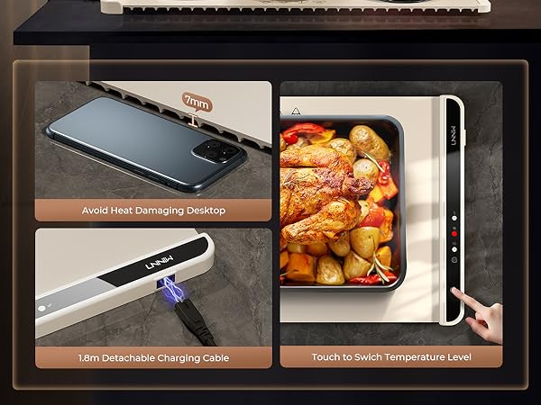 silicone electric heating tray roll up