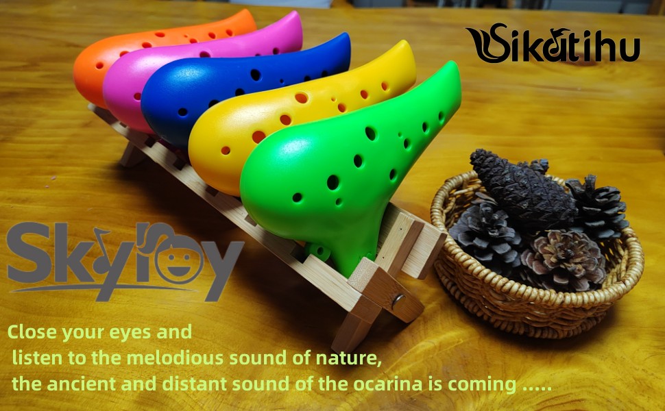 SIKATIHU 12 Hole Ocarina C Key Plastic Ocarina Music Instrument for beginner Gift