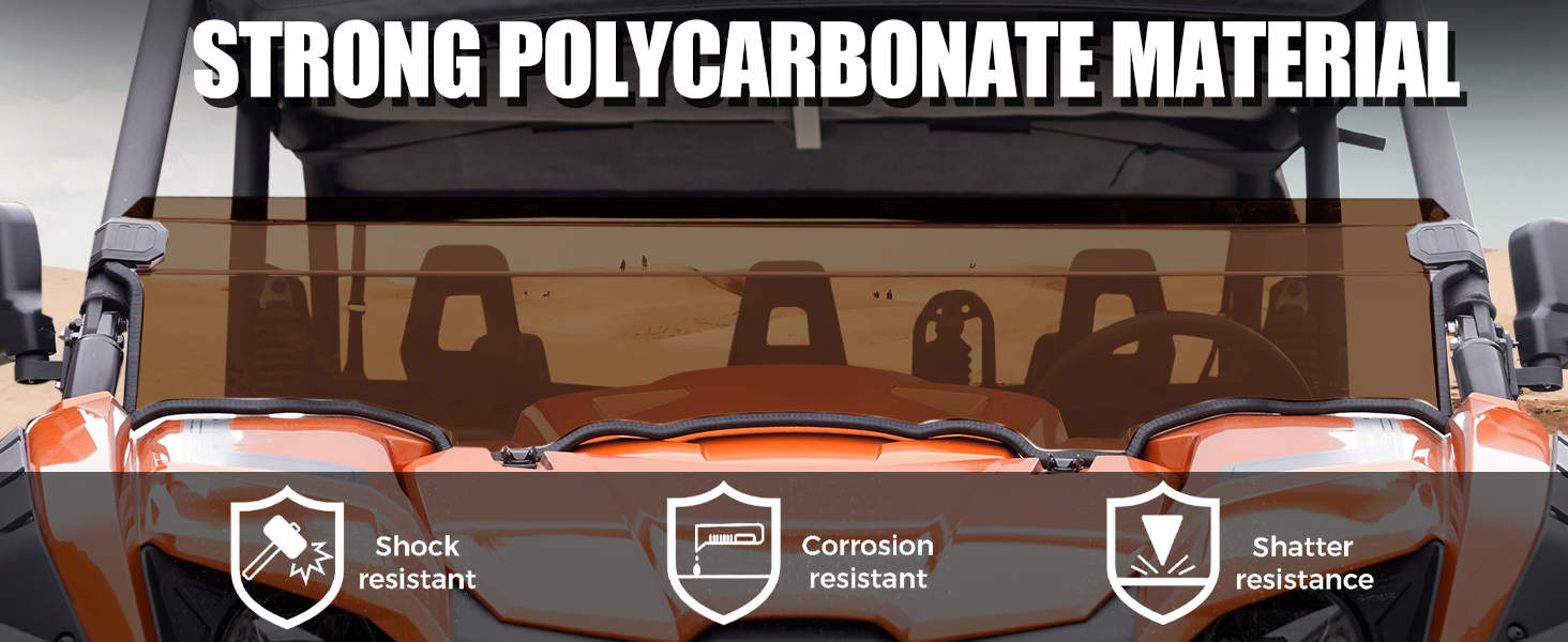 yamaha viking front tinted half windshield