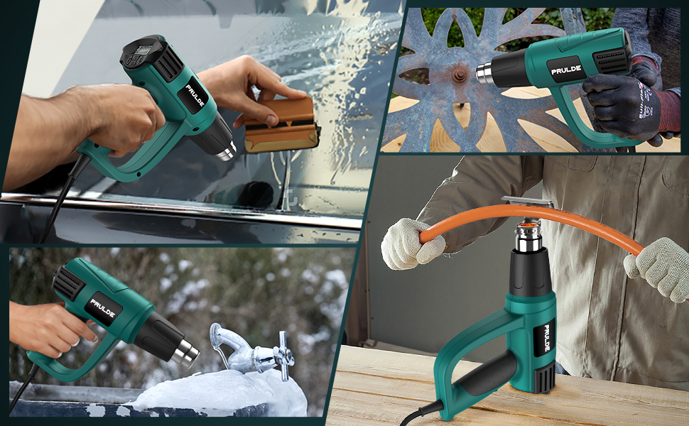 PRULDE Heat Gun Variable Temperature, PLD2030 Hot Air Gun with LCD