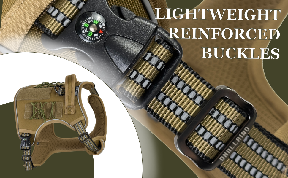 DNALLRINO Tactical Dog Harness for Medium Large Dogs