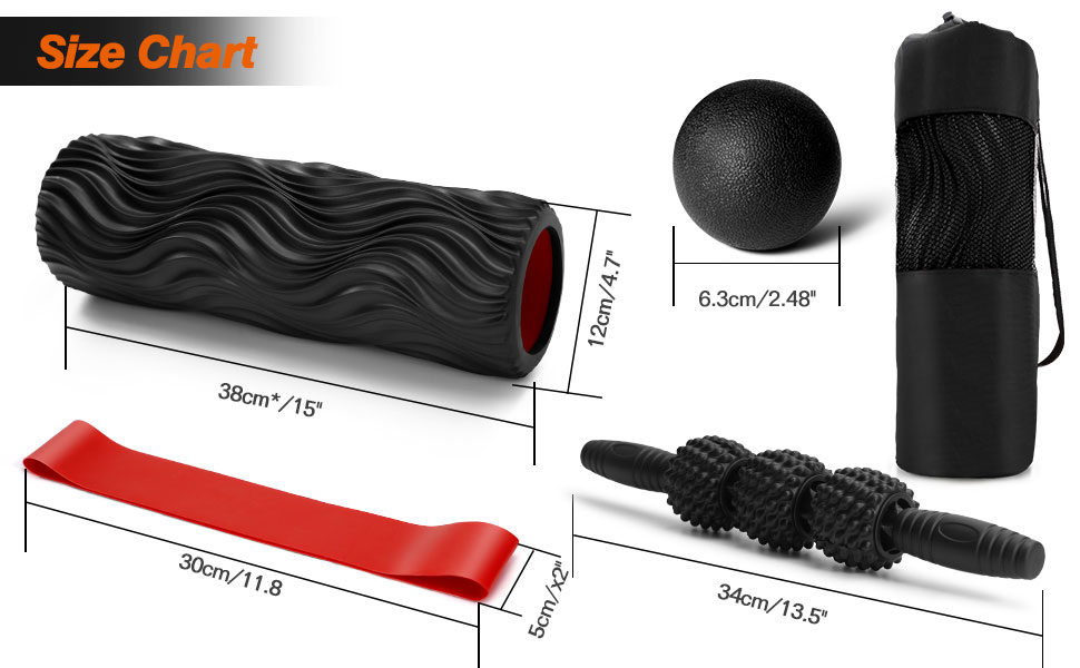 Fitness Exercise Foam Roller, Massage Roller, Massage Ball, Stretching Strap