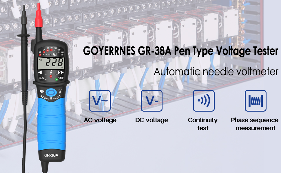 Voltage Tester Electric Tester AC DC 600V Pen Type Digital Multimeter