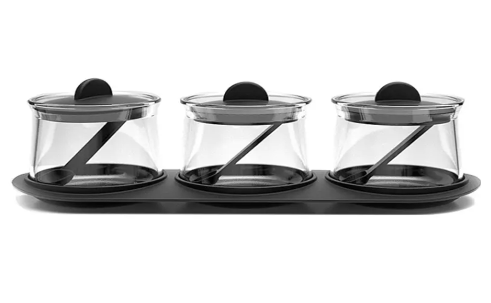 RADHIKA STORE Borosilicate Glass Jar With Lid,Spoon & Tray // Chutney