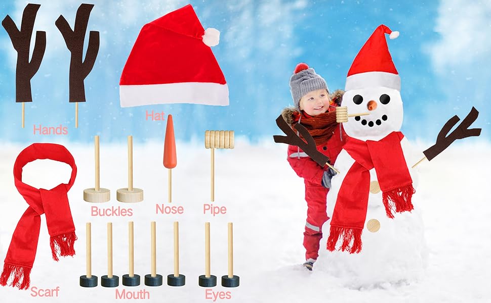 Christmas Snowman Kit, Snowman Decoration Kits Snowman Building