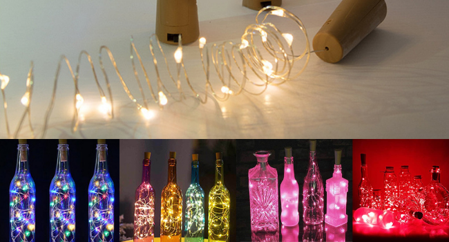 RICE STRING LIGHTS (5 PIS) 9 multicolor string with bottle