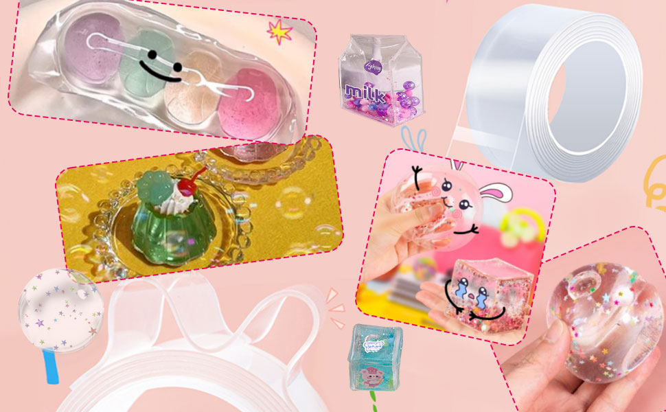 FESTIVALCOS Nano Bubble Tape, Nano Bubble Tape Kit, Double