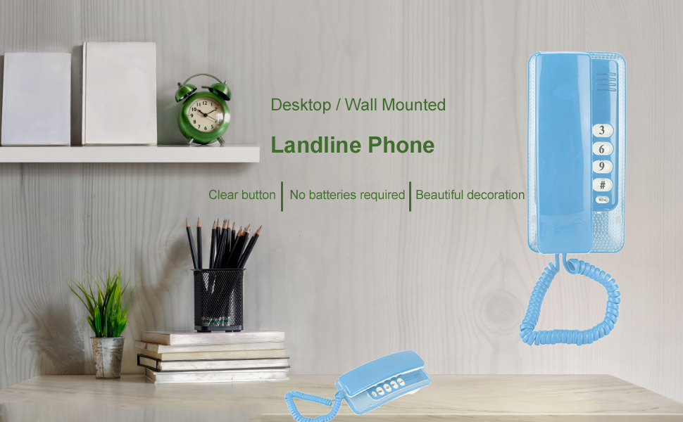 Bewinner Wired Corded Phone, Landline Phone Without Caller