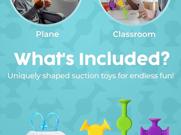 BUNMO Suction Bath Toys Textured Silly Suckers 10PK