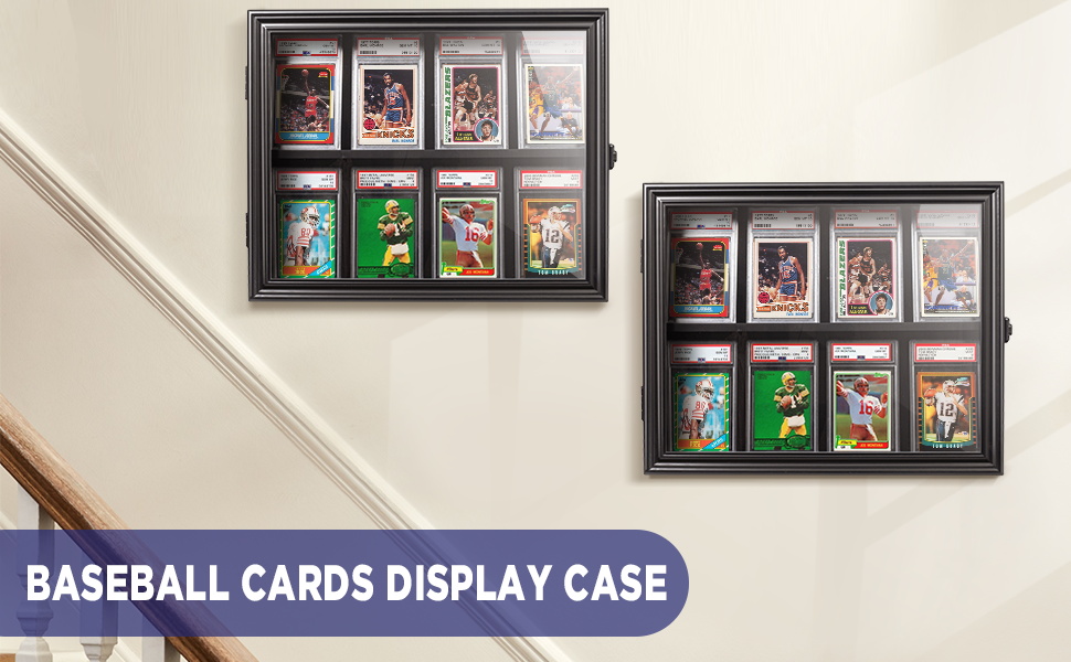 Graded Cards Display Frame, Baseball Card Display Case Wall