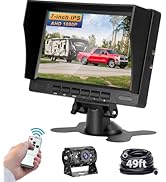 RV Backup Camera 7 inch 2 Split Waterproof IP69 Night Vision with IPS 1080P Monitor Back Up Camer...